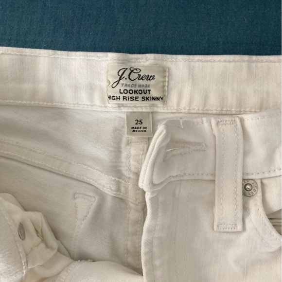 White JCrew Jeans Lookout High Rise Skinny size 25 - Picture 3 of 7